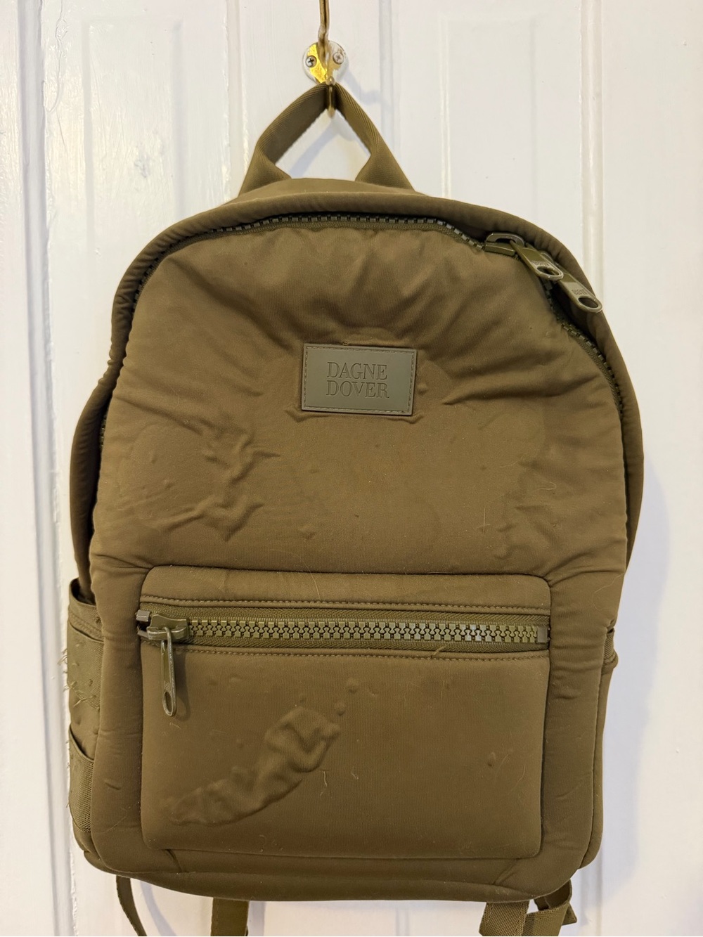 Dagne Dover Medium Dakota Neoprene Backpack in Dark Moss